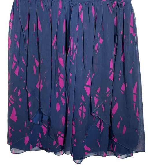 BCBGeneration Blue Purple Sleeveless V Neck Mini Dress Size 8 - Picture 6 of 10